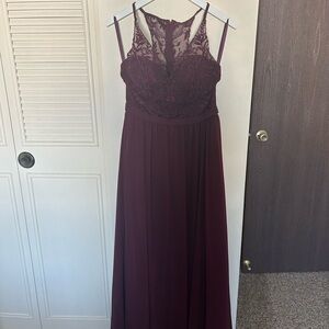 Kennedy Blue Bordeaux Style Iris Bridesmaid Dress Size 8 Wedding Formal